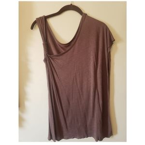 ⚡"Purply" Taupe Tank Blouse with Butterfly Sleeve